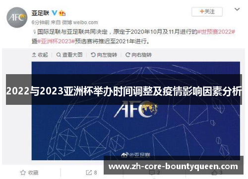 2022与2023亚洲杯举办时间调整及疫情影响因素分析 2022与2023亚洲杯举办时间调整及疫情影响因素分析
